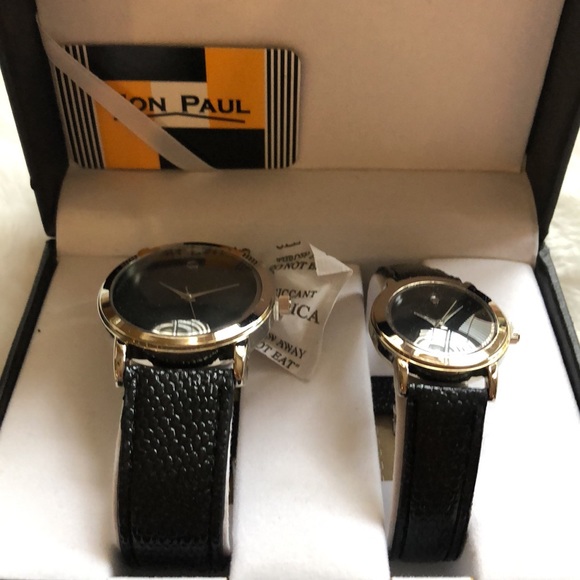 NIB His and Her watch set. Black and silver. - Picture 4 of 5